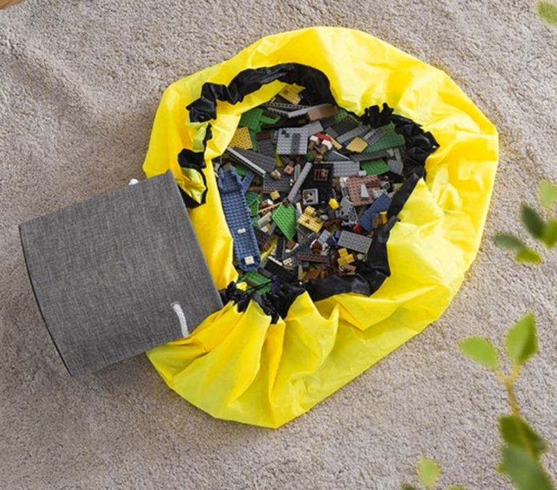 2 v 1 košara za igrače s podlogo